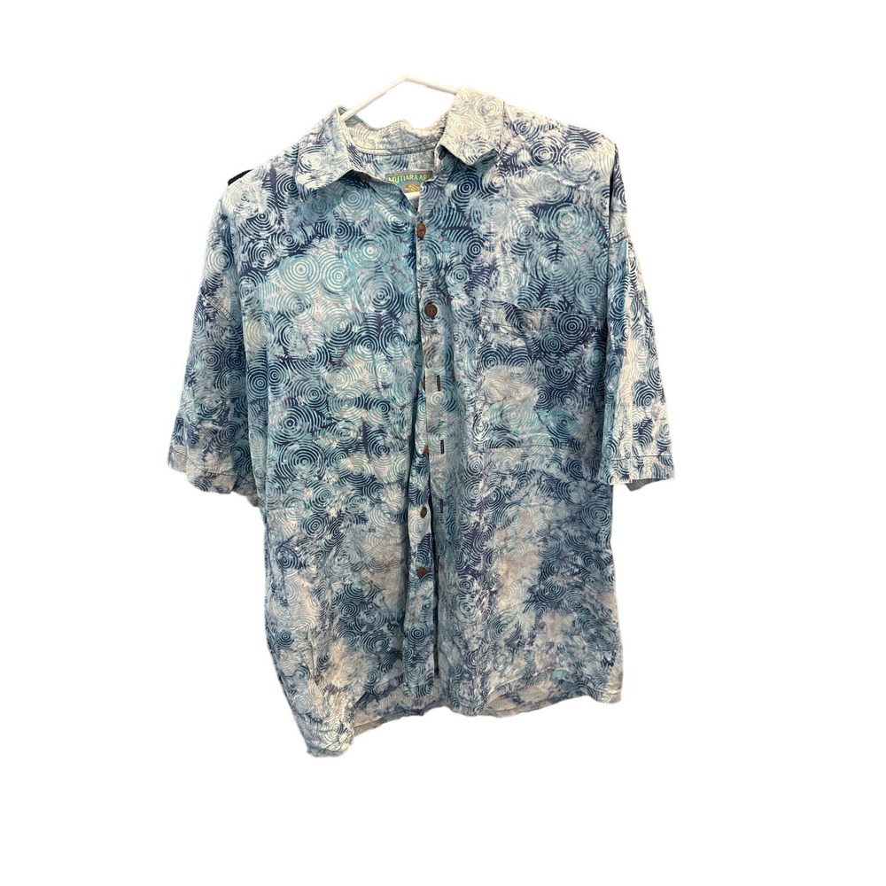 Men’s Mutiata Art Bali Button Up Shirt. Size XL